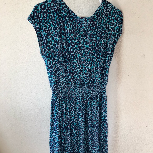 Lilly Pulitzer blue/ turquoise leopard print dress - Picture 4 of 8